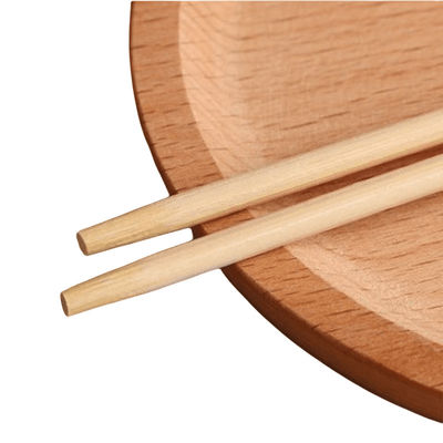 Warna alami OPP Pengemasan Bambu Bulat Stik makan sekali pakai Custom Stik makan satu kali ramah lingkungan Biodegradable