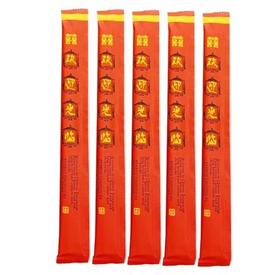 Full Paper Sleeve individu dibungkus Chopsticks Bambu Bulat Twin Chopsticks