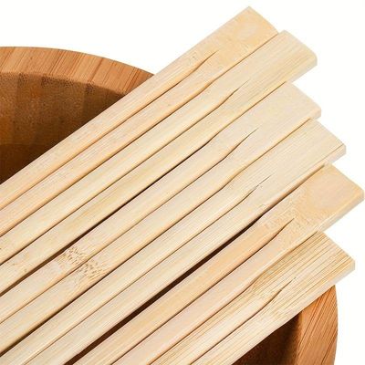 Tulang makan kembar bambu yang praktis dan mulus untuk kenyamanan dan perlindungan lingkungan