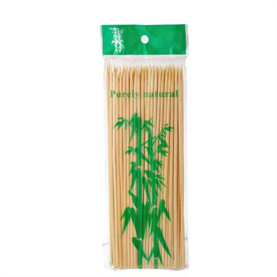 Custom Disposable Bamboo Skewers Compostable Serbaguna Penggunaan Tahan Panas