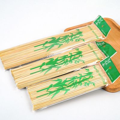 Custom Disposable Bamboo Skewers Compostable Serbaguna Penggunaan Tahan Panas