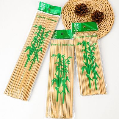 Custom Disposable Bamboo Skewers Compostable Serbaguna Penggunaan Tahan Panas