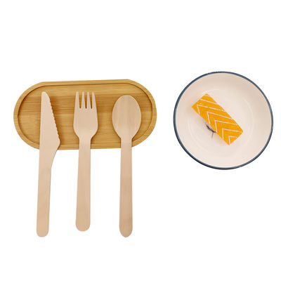 Eco Friendly Disposable Bamboo Cutlery Set Keamanan Kesehatan Tidak beracun Tidak bau