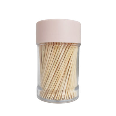 Keamanan Bamboo Toothpicks Warna alami ramah lingkungan Toothpicks Permukaan halus