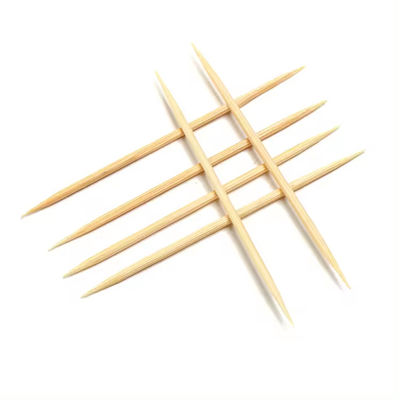 Keamanan Bamboo Toothpicks Warna alami ramah lingkungan Toothpicks Permukaan halus