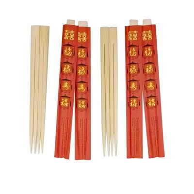 100% Bahan Bambu Moso Alami Jenis Bahan Sumpit Bambu Sekali Pakai Sumpit Ganda Dapat Disesuaikan Aman untuk Kontak Makanan