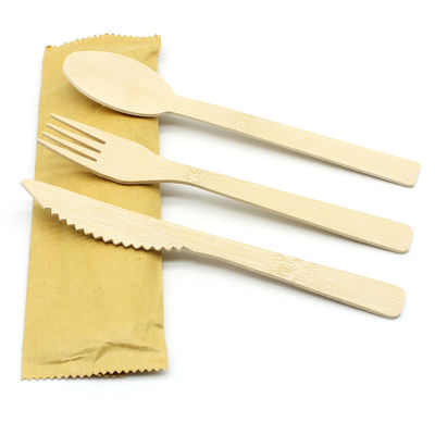 Eco Friendly Satu Kali Penggunaan Perlengkapan Makan Bamboo Set Perlengkapan Makan Portable Satu Kali Penggunaan