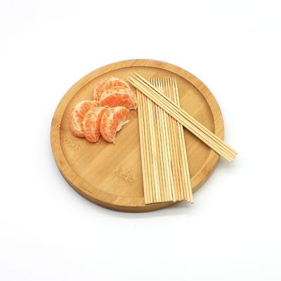 Natural Round Long Bamboo Skewers 12cm Panjang Multi Purpose Use Hygienic