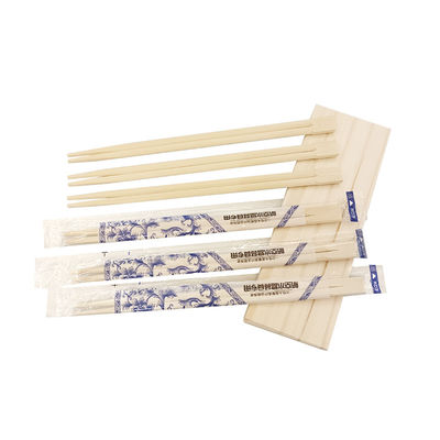 Logo khusus dan Eco-Friendly sekali pakai penuh dibungkus sumpit bambu yang sempurna untuk Boutique Packing