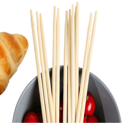 Tongkat makan sekali pakai bambu bulat dengan logo yang disesuaikan Gaya modern dan untuk rumah tangga / restoran / hotel