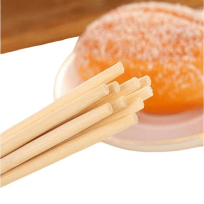 Warna alami OPP Pengemasan Bambu Bulat Stik makan sekali pakai Custom Stik makan satu kali ramah lingkungan Biodegradable
