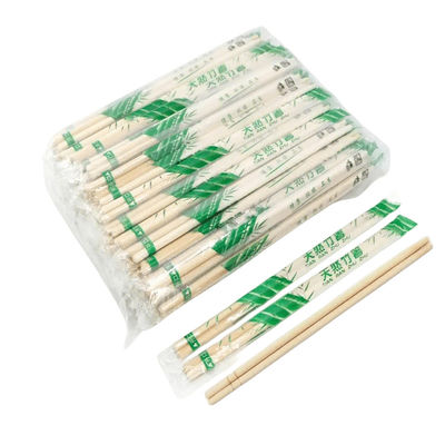 OPP Packing Bambu Bulat Satu Kali Pakai Chopstick Custom Warna Alam Bahan Tipe 100% Moso Alam Bambu