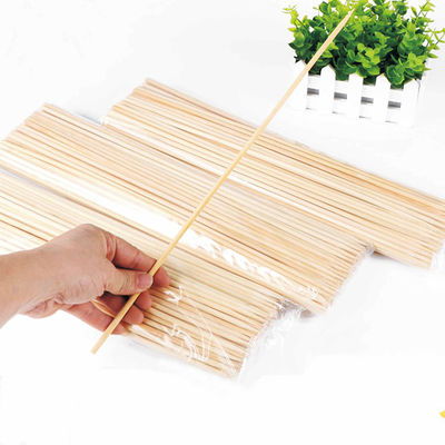 Mudah dibersihkan Disposable Bamboo Skewers Warna alami Dengan kemasan yang dapat disesuaikan