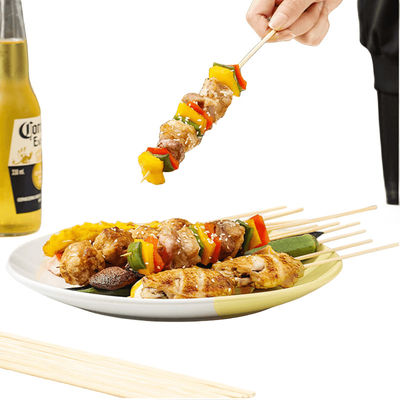 Non Stick Disposable Barbecue Bamboo Sticks tahan lama dan ringan Panjang 12cm