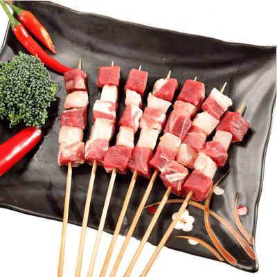 Bamboo alami BBQ sekali pakai Skewer Stick untuk berkemah di luar ruangan dan hadiah bisnis