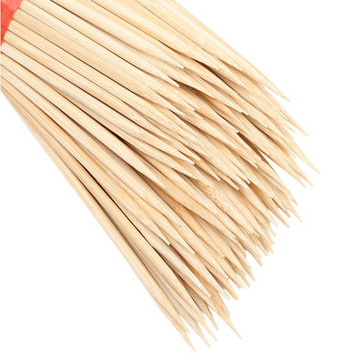 Biodegradable Bamboo Skewers Barbecue Skewer Sticks Dengan Permukaan Langsing