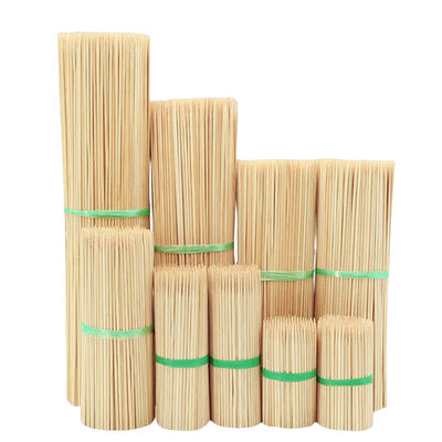 Bamboo alami BBQ sekali pakai Skewer Stick untuk berkemah di luar ruangan dan hadiah bisnis