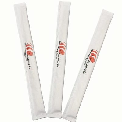 Wholesale Chopsticks Custom logo Branded Sushi Sleeves Semi Paper Cover Sleeve for Bamboo Chopsticks Custom logo Chopstick Restaurants & Hotels& Camping