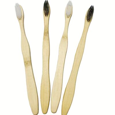 185mm Size Soft Bristles Biodegradable Bamboo Toothbrush Eco-Friendly Toothbrush