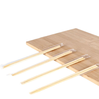 Tongkat makan bulat sekali pakai dari bambu alami dengan paket OPP Untuk tongkat makan tipe peralatan rumah tangga/restoran/hotel