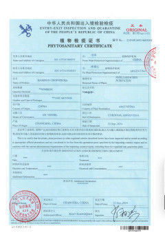 Cina Hunan Shengheyuan Bamboo And Wood Products Import And Export Co., Ltd. Sertifikasi